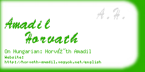 amadil horvath business card